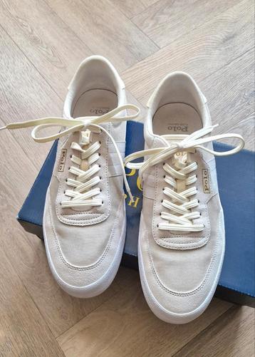 Nw. Prachtige Ralph Lauren atlethic sneakers ecru/wit mt. 45 beschikbaar voor biedingen