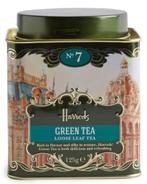 blik HARRODS GREEN TEA  no nr 7  groene thee  oosters LEEG, Verzamelen, Blikken, Ophalen of Verzenden, Zo goed als nieuw, Thee