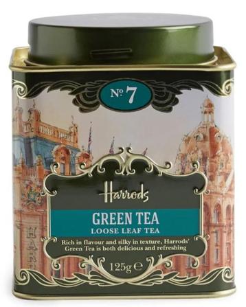 blik HARRODS GREEN TEA  no nr 7  groene thee  oosters LEEG beschikbaar voor biedingen