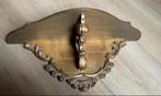 Goudkleurige wandconsole van hout, Ophalen of Verzenden