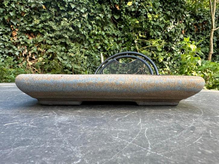 Lage bonsaischaal handgemaakt keramiek, Tuin en Terras, Bloempotten, Nieuw, Aardewerk, Binnen, Balkon, Tuin, Minder dan 40 cm