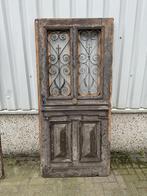 Prachtige antieke voordeur uit 1880, 80 tot 100 cm, Gebruikt, Buitendeur, 200 tot 215 cm