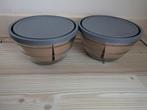 Nieuw 2x set van 3 glazen voorraad bakken, Ophalen of Verzenden, Nieuw