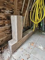 Authentieke eiken schouwbalken met details – 20x20 cm, Doe-het-zelf en Verbouw, Ophalen, Gebruikt, Eiken, 200 tot 250 cm