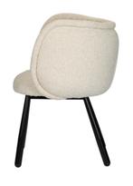Panda Arm Chair White Pearl – Luxe Eetkamerstoelen, Japandi, Hotel Chique, Modern, Wit, Ophalen of Verzenden, Vijf, Zes of meer stoelen