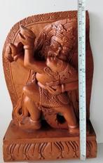 Zeer grote hand gesneden mahoniehouten boeddha, Huis en Inrichting, Woonaccessoires | Boeddhabeelden, Ophalen of Verzenden, Zo goed als nieuw