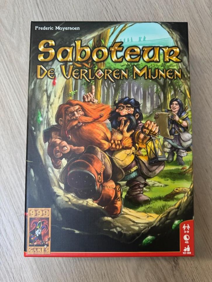 Saboteur: De Verloren Mijnen Bordspel 999 games, Hobby en Vrije tijd, Gezelschapsspellen | Bordspellen, Zo goed als nieuw, Verzenden