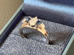 Gouden ring/ natuurlijke diamant&saffier/certificaat/nieuw!, Sieraden, Tassen en Uiterlijk, Ringen, Nieuw, Ophalen of Verzenden