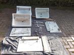 3 complete sets wastafels, marmeren achterwand en spiegel, Antiek en Kunst, Ophalen