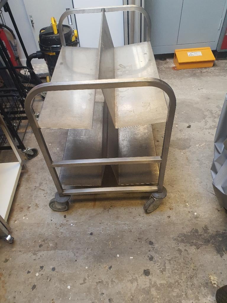 roestvrijstalen magazijnkar, 100 liter of meer, Ophalen, Gebruikt, Transportkar