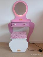 Roze kaptafel spiegel en verlichting meisjes, Huis en Inrichting, Tafels | Kaptafels, Ophalen, Gebruikt, 100 tot 150 cm, 50 tot 100 cm