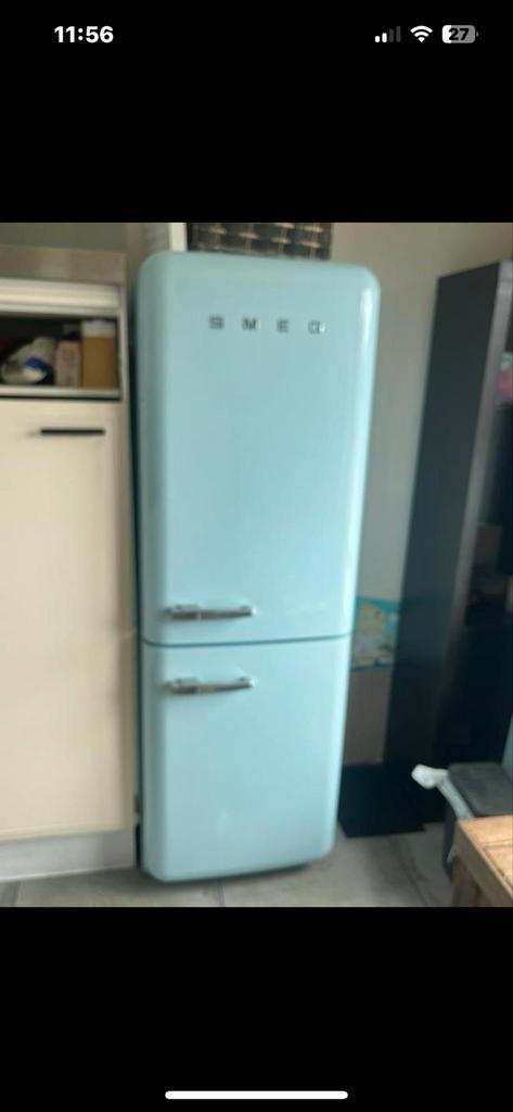 Smeg Koelkast - Retro Stijl, Witgoed en Apparatuur, Koelkasten en IJskasten, Gebruikt, Met vriesvak, 200 liter of meer, 160 cm of meer