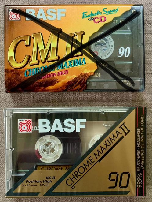 NOS BASF CMII-90 Chrome Maxima II 90 NIEUW cassettebandjes, Cd's en Dvd's, Cassettebandjes, Nieuw in verpakking, Onbespeeld, 2 t/m 25 bandjes