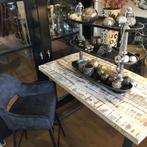 UNIEKE BARTAFEL eettafel massief hout - 92 hoog, Huis en Inrichting, Ophalen, Gielen, Zo goed als nieuw, Info@houseofcoco.nl