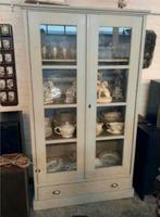 Kast antieke brocante oud grenen keuken servies kast., Ophalen of Verzenden
