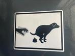 Sticker ‘hondenpoep opruimen’ - 15 x 12 cm - twee varianten, Dieren en Toebehoren, Verzenden, Nieuw