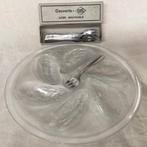 9 grote glazen oesterborden  uit FRANKRIJK. 27 cm, Ophalen of Verzenden, Glas, Overige stijlen, Glas of Glazen