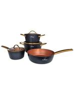 Luxe pannenset zwart met goudkleur, Ophalen, Pannenset, Keramische plaat, Nieuw