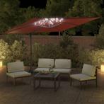 Zweefparasol met LED-verlichting 400x300 cm terracotta, Tuin en Terras, Nieuw, Kantelbaar, Zweefparasol, Ophalen of Verzenden