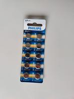 10 x Philips AG13 / LR44 knoopcel batterijen (nieuw), Ophalen of Verzenden, Nieuw, Oplaadbaar