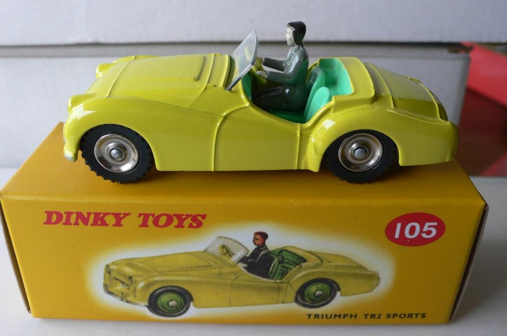 triumph tr 2 - dinky toys engeland/atlas # 105   1/43, Verzenden, Nieuw, Auto, Dinky Toys