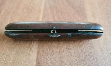 Antiek Messing/Brons Sigaaretui / Cigar Case (ca. 1890-1910) beschikbaar voor biedingen