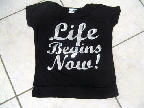 D-ZINE zwart shirt maat 152, Kinderen en Baby's, Kinderkleding | Maat 152, Zo goed als nieuw, Meisje, Shirt of Longsleeve, Ophalen of Verzenden