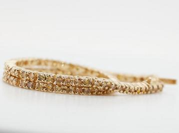 14K Gouden Tennisarmband 2.10 ct met AIG Certificaat beschikbaar voor biedingen