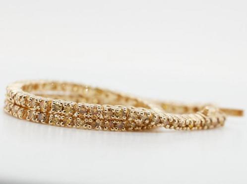 14K Gouden Tennisarmband 2.10 ct met AIG Certificaat, Sieraden, Tassen en Uiterlijk, Armbanden, Nieuw, Goud, Goud, Met edelsteen