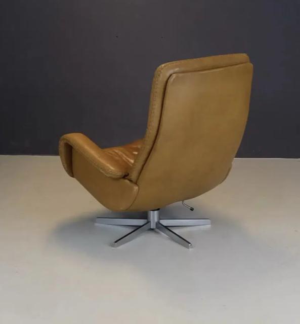 Vintage Desede S 231 leren fateuil met hooker, Huis en Inrichting, Fauteuils, Gebruikt, Leer, 75 tot 100 cm, 75 tot 100 cm, Ophalen of Verzenden