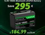 12.8V 100Ah Bluetooth LiFePO4 Accu, Ophalen of Verzenden, Nieuw