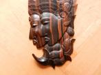 Coromandel relief Twee hoofden / danseressen Indonesie Bali, Antiek en Kunst, Ophalen of Verzenden