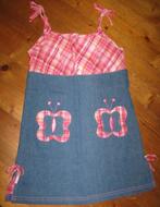 *SALE* Jurk denim/roze maat 110 *NieuW* a, Kinderen en Baby's, Kinderkleding | Maat 110, Meisje, Nieuw, Jurk of Rok, Arizona Jean Company