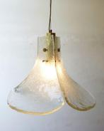 Vintage Kalmar hanglamp Murano Hollywood Regency ijsglas, Ophalen of Verzenden, Gebruikt, Mid-Century Modern design Murano Hollywood Regency ijsglas