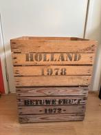 Vintage Veilingkisten / fruitkisten - Set van 2, Ophalen, Gebruikt, 50 tot 100 cm, Minder dan 50 cm