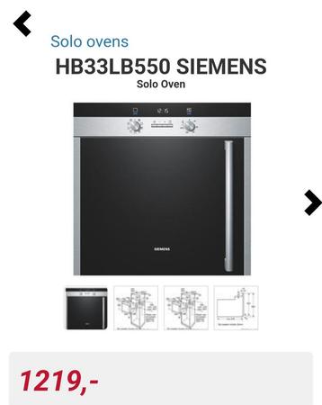 || Siemens Oven Studioline ||  beschikbaar voor biedingen