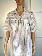 H219 Monki maat S=36/38 lange blouse-jurk wit/zwart, Kleding | Dames, Jurken, Wit, Ophalen of Verzenden, Zo goed als nieuw, Monki