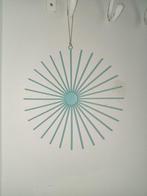 Metalen zonnetje zon turquoise tuin wanddecoratie, Ophalen of Verzenden, Zo goed als nieuw