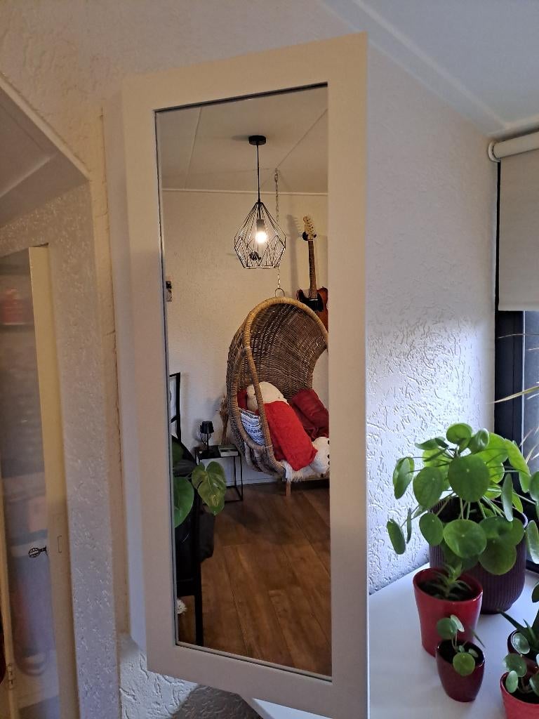 Spiegel make-up/sieraden kast, Huis en Inrichting, Woonaccessoires | Spiegels, Minder dan 50 cm, Gebruikt, Ophalen of Verzenden