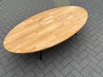 Salontafel Eiken massief 24 mm 170 x 85 cm. 38 cm. Hoog, Ophalen, 50 tot 100 cm, Zo goed als nieuw, 150 tot 200 cm