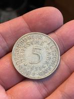 1951 F GERMANY Large 5 Mark Silver Vintage OLD Genuine Eagle, Ophalen of Verzenden, Duitsland, Losse munt, Zilver
