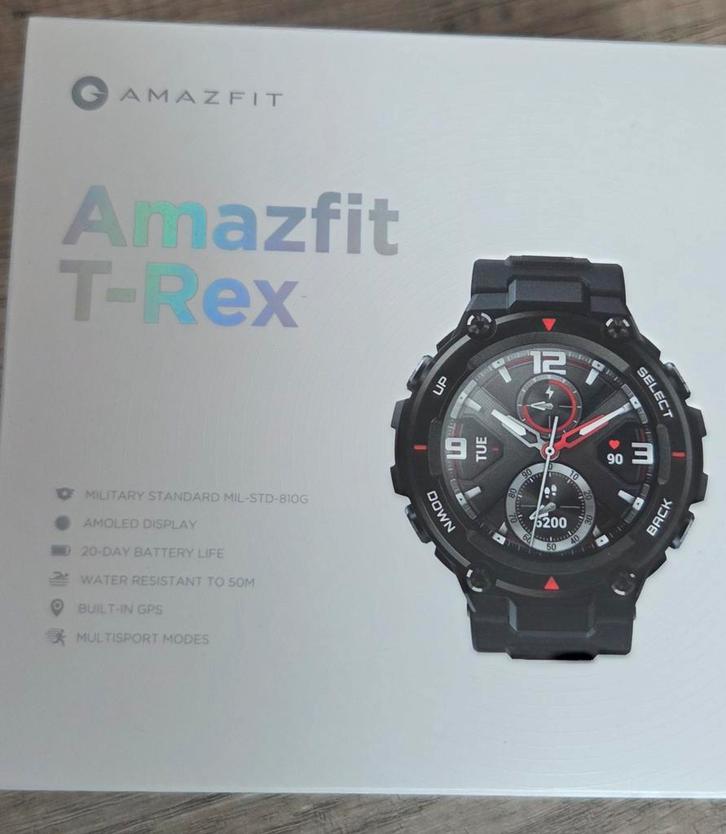Amazfit T-Rex Smartwatch, Sieraden, Tassen en Uiterlijk, Smartwatches, Zo goed als nieuw, Zwart, Afstand, Calorieverbanding, GPS