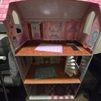 Groot poppenhuis kidscraft met accessoires en Barbiepoppen., Ophalen, Gebruikt, Poppenhuis