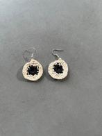 Nieuwe ecru/zwarte gehaakte oorbellen, Hangers, Overige kleuren, Verzenden, Nieuw
