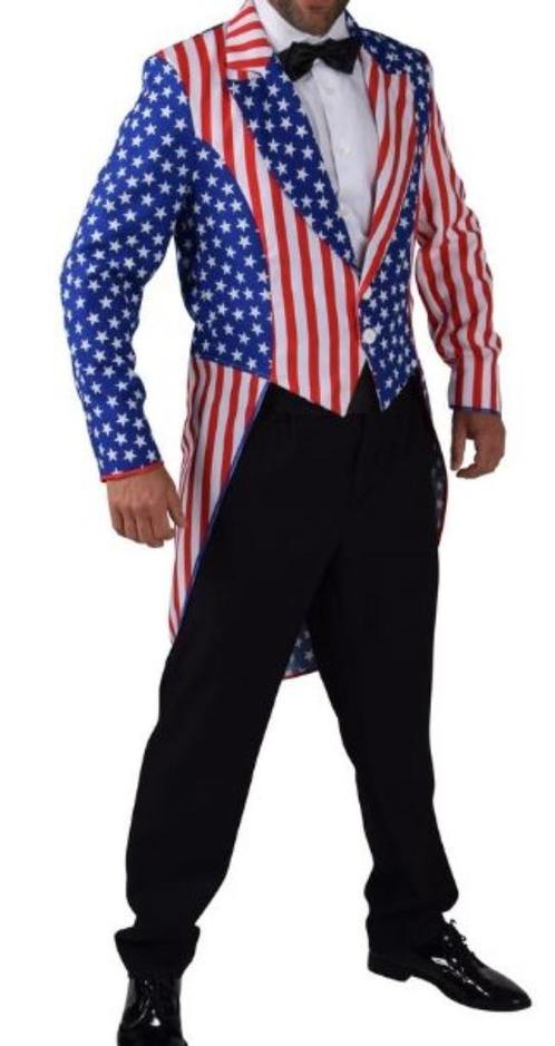 Leuk rood/wit/blauw USA/AMERICA/STARS AND STRIPES slipjas +, Kleding | Heren, Carnavalskleding en Feestkleding, Gedragen, Kleding