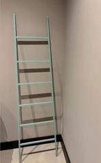 Decoratieladder staal 163cm hg groen blauw decoratie ladder, Ophalen, Zo goed als nieuw