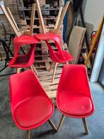 Gratis - 6x eetstoel, Ophalen of Verzenden, Zo goed als nieuw, Rood, Vijf, Zes of meer stoelen