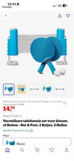 2x Tafeltennisset - Compleet met Batjes en Ballen, Sport en Fitness, Tafeltennis, Ophalen of Verzenden, Gebruikt, Net, Batje(s) of Balletje(s)