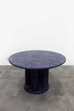Faux marmeren blauwe ronde eettafel, Ophalen, Overige materialen, -, -
