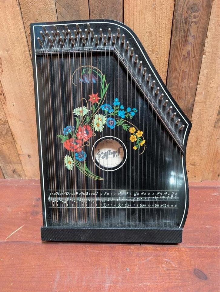 VINTAGE tafelciter /schootharp, Muziek en Instrumenten, Snaarinstrumenten | Harpen, Gebruikt, Ophalen of Verzenden